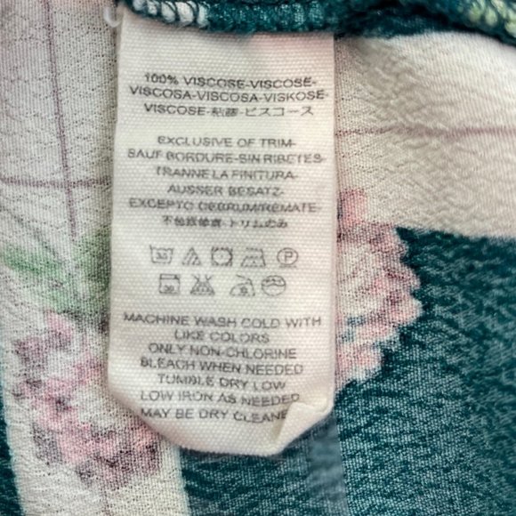 Free People Women's Window To My Heart Button Down Green Blouse Top Shirt Size M - Picture 15 of 16